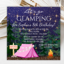 Filles Glamping fête d'anniversaire