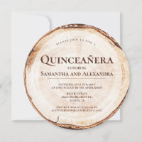 Filles Jumelles Rustiques Quinceañera Bois 15 ans