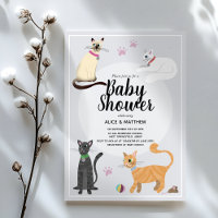 Filles mignonnes Baby shower de dessin de chat mod
