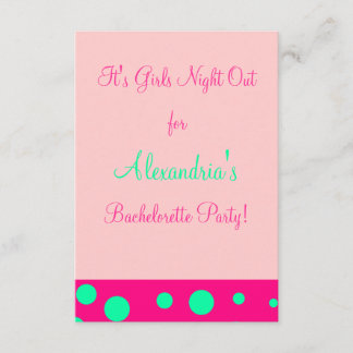 Invitation "Filles Night Out/Bachelorette Party"
