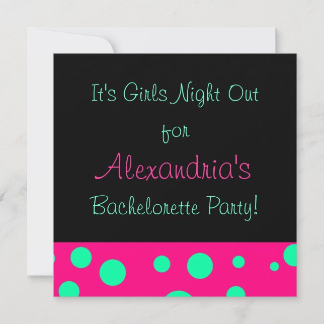 Invitation "Filles Night Out/Bachelorette Party" (Devant)