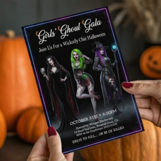 Invitation Filles Night Out Danser Monster Halloween Party