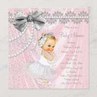 Filles Pink Satin Pearl Petit Baby shower-Dame