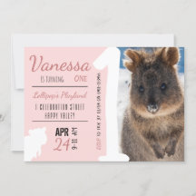Filles Premier anniversaire Bleu Quokka Australie