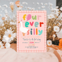Filles Rose “Four Ever Silly” Oie 4ème Anniversair