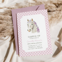 Filles Saddup Preppy Cheval Pony Rose Anniversaire