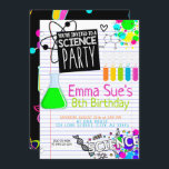 Invitation Fille's Science Lab Scientist Party Anniversaire<br><div class="desc">Je suis fier de tous mes designs, Si vous avez des questions, si vous voulez des modifications personnalisées à la conception, ou si vous voulez des éléments de coordination pour correspondre et avoir besoin de moi pour le créer, s'il vous plaît contacter Megan avec Emma Sue Bow-tique directement à megan@emmasuebowtique.com....</div>