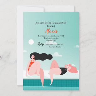 Invitation Filles se prélassant au Soleil