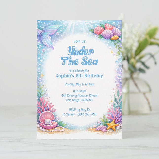 Invitation Filles Sirènes de l'Océan 8ème Anniversaire  (Debout devant)