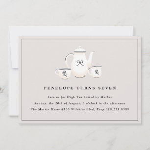 Invitation Filles sophistiquées High Tea Fête d'anniversaire