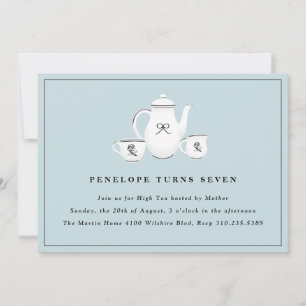 Invitation Filles sophistiquées High Tea Fête d'anniversaire