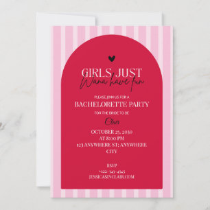 Invitation Filles veulent juste s'amuser Fête d'enterrement d