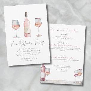 Invitation Filles Vin avant les Voeux Fête de Bachelorette au