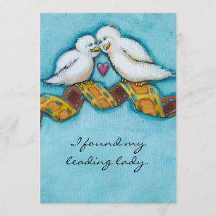 Invitation film amoureux Inséparable buff romantique peinture