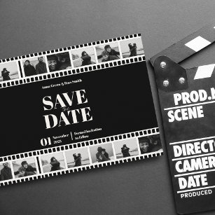 Invitation Film Film Film Drôle Photo Collage Enregistrer La 