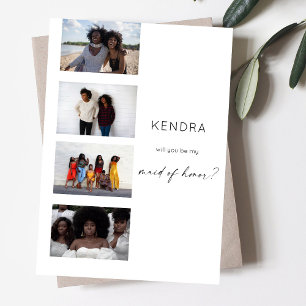 Invitation Filmstrip Be My Maid of Honor Multi Photo
