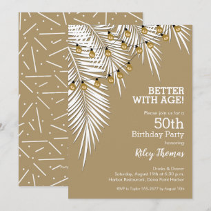 Invitation Fils clairs sur Palms Anniversaire