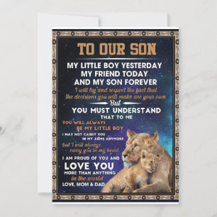 Invitation Fils d'amour   À Notre Fils Je Suis Fière De Vous