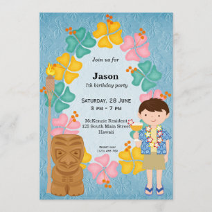 Invitation Fils d'anniversaire d'Hawaii