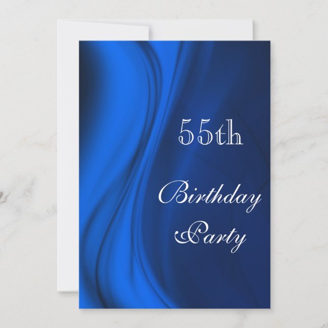 Invitation Fils Doux De Bleu 55e Anniversaire (Devant)