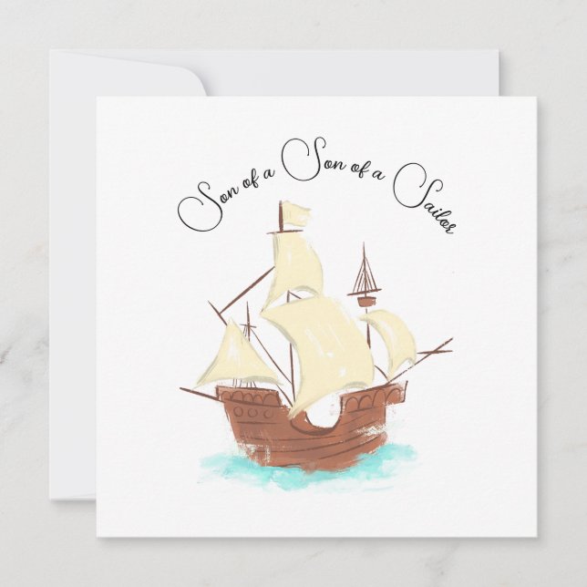 Invitation Fils d'un fils de marin pirate (Devant)