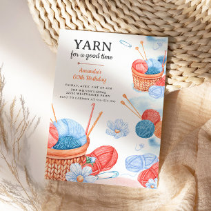 Invitation Fils pour le bon temps Crochet fête d'anniversaire