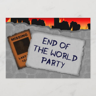 Invitation Fin de l'invitation du monde/parti Apocalypse