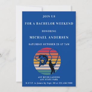 Invitation Fin de semaine de baccalauréat de pêche personnali