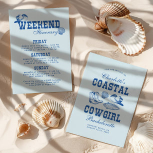 Invitation Fin de semaine de bachelorette Coastal Cowgirl