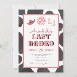 Invitation Fin de semaine de bachelorette de cowgirl Dernier 