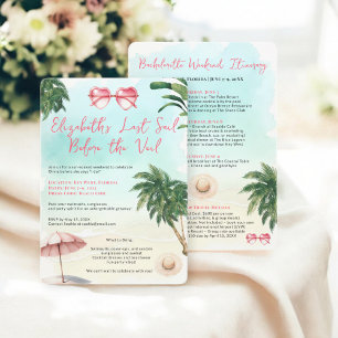 Invitation Fin de semaine de bachelorette de plage tropicale