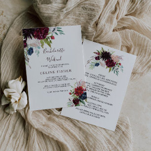 Invitation Fin de semaine de bachelorette florale de la marin