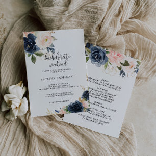 Invitation Fin de semaine de délicieux automne floral Bachelo