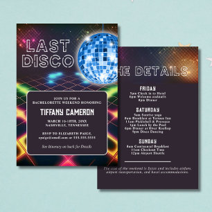 Invitation Fin de semaine de la discothèque Dernière rétro