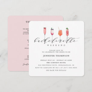 Invitation Fin de semaine de la licence Blush moderne