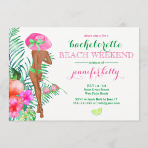 Invitation Fin de semaine de la soirée de bachelorette de mar
