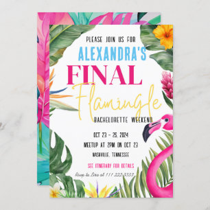 Invitation Fin de semaine de la soirée flamingle