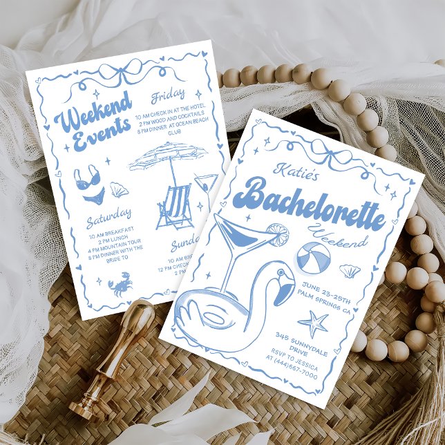 Invitation Fin de semaine du Dernier toast de plage (Créateur téléchargé)