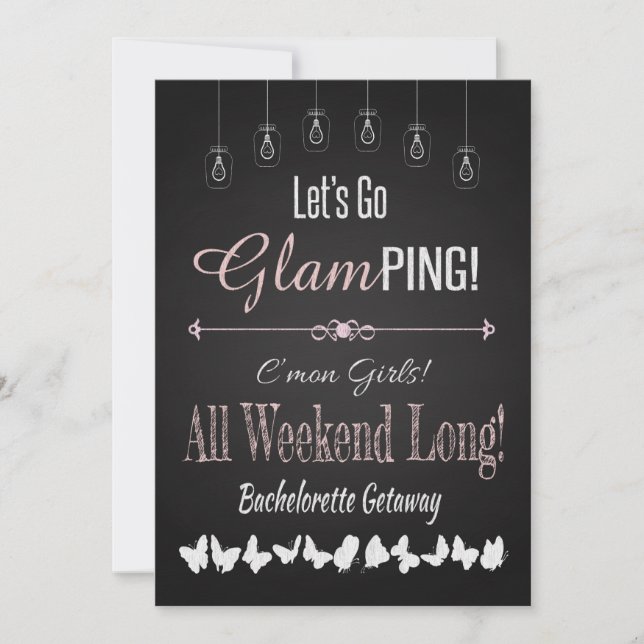 Invitation Fin de semaine du Getaway Bachelorette (Devant)