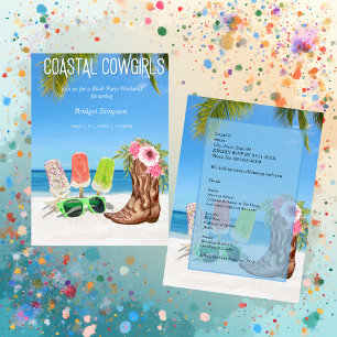 Invitation fin de semaine esthétique cowgirl côtière bachelor