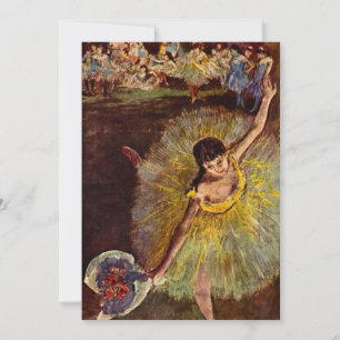 Invitation Fin d'une arabesque par Edgar Degas, Ballet Vintag