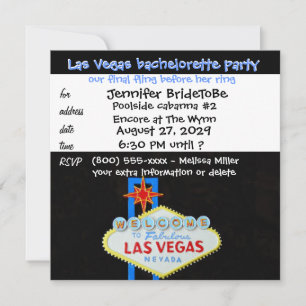 Invitation Finale de Las Vegas Bachelorette