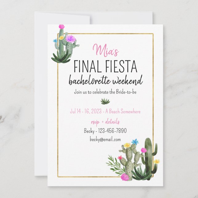 Invitation finale du week-end Fiesta Bach (Devant)