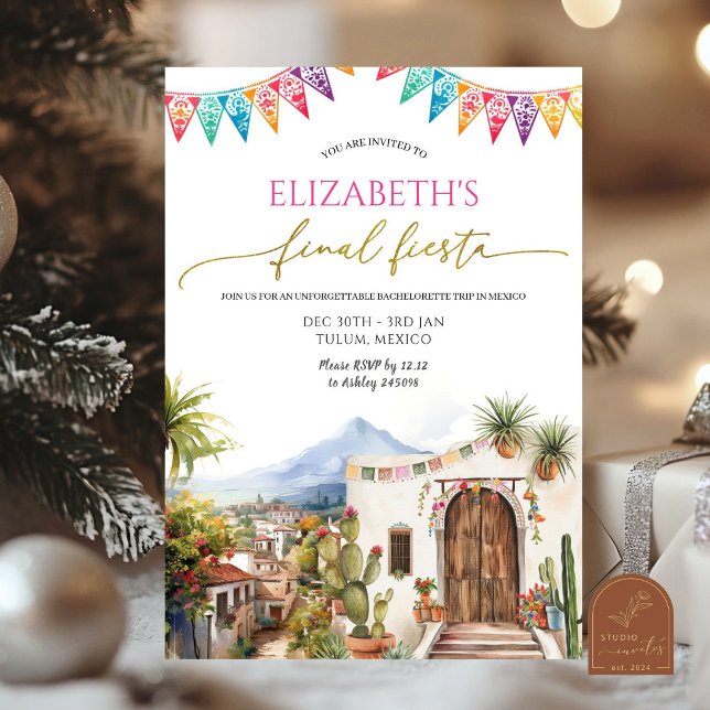 Invitation Finale Fiesta Bachelorette Trip Party (Créateur téléchargé)