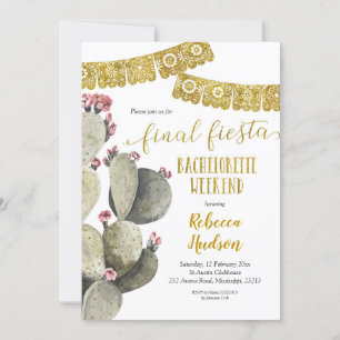 Invitation Finale Fiesta Cactus Bachelorette Week-end