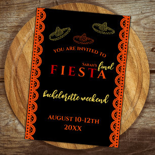Invitation Finale Fiesta Mexicaine Bachelorette Week-end