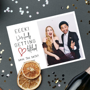 Invitation Finally Getting Hitched Wedding Save The Date