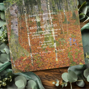 Invitation Fine Art Gustav Klimt Forest Mariage naturel