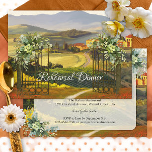 Invitation Fine Art Italian Wedding Rehearsal Dinner