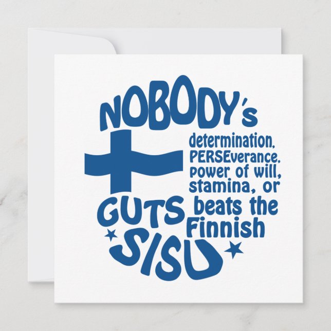 Invitation finlandaise SISU - personnaliser ! (Devant)